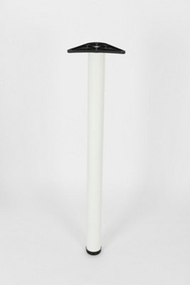 Rothley Baroque Matt White Table & Worktop Leg 870 x 60mm