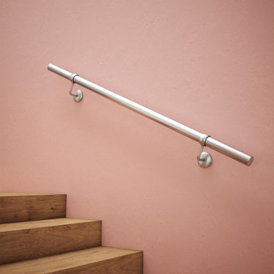 Rothley Brushed Stair Hand Rail Kit 1.2M