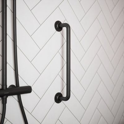 Rothley Grab Rail Matt Black 457x25mm