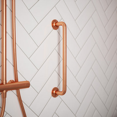 Rothley Grab Rail Polished Copper 457x25mm