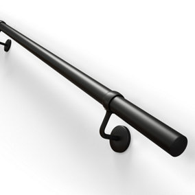 Rothley Matt Black 1.2 Metre Bannister Staircase Handrail Tube (Diam) 40mm