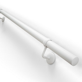 Rothley Matt White 1.2 Metre Bannister Staircase Handrail Tube (Diam) 40mm
