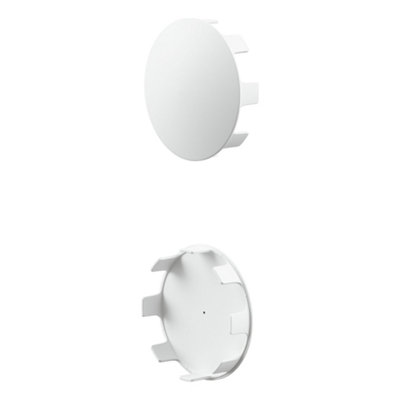 Rothley Matt White 2 Pack Staircase Handrail Shallow End Cap (Diam) 40mm