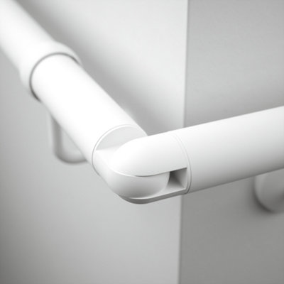 Rothley Matt White Bannister Staircase Handrail Adjustable Elbow (Diam ...