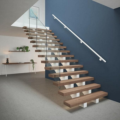 Rothley Matt White Internal 3.6m Easy Fit Stainless Steel Staircase ...