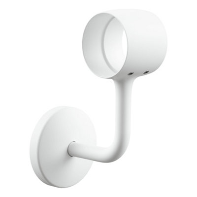 Rothley Matt White Staircase Handrail Connecting Wall Bracket (Diam) 40mm