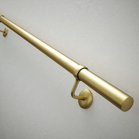 Rothley Satin Brass 1.2 Metre Bannister Staircase Handrail Tube (Diam) 40mm