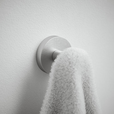 Rothley Satin Brass Round Robe Hook