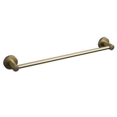 Rothley Satin Brass Round Towel Rail