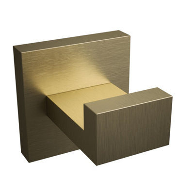 Rothley Satin Brass Square Robe Hook