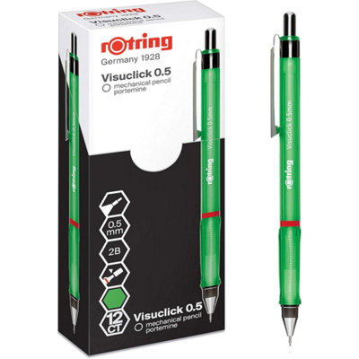 Rotring Visuclick Mechanical Pencil 0.5 mm 2B Lead Lively Green Barrel ...