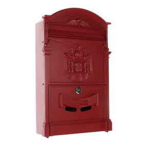 Rottner Mailbox Ashford Cylinder Lock Red