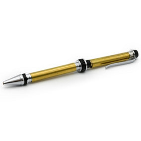 Rotur Cigar Pen Kit Chrome with clip and threaded cap - Black Ink