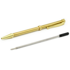 Rotur Std Mech Ball End Clip 7mm Pen Kit Gold (5 pack)