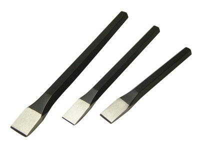 Roughneck 3 Piece Cold Chisel Set - Durable Drop-Forged Steel