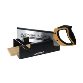 Roughneck 34-490 Mitre Box & Hardpoint Tenon Saw Set 300mm (12in) ROU34490