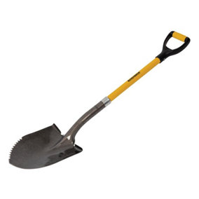 Roughneck 68-046 Sharp-Edge Round Shovel Serrated Edge Spade ROU68046