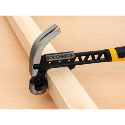 Roughneck Gorilla V-Series 16oz Claw Hammer – V-Shock Anti-Vibration, Magnetic Nail Starter, Mini-Claw, Lanyard Hole
