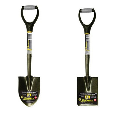 Roughneck Micro Shovel Spade Square & Round Head 27" 68-006 68-004 68-005