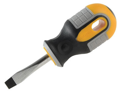 Roughneck Stubby Screwdriver with Flared Tip - 6mm x 38mm