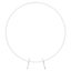 Round Arch Stand Flower Balloon Plants Vine Climbing Metal Frame With Floor Base - 200cm, White