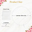 Round Arch Stand Flower Balloon Plants Vine Climbing Metal Frame With Floor Base - 200cm, White