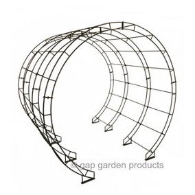 Round Arch Tunnel Bars (Joiner Bars to Create Tunnel - Set of 14)  - Steel - Black