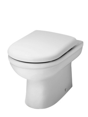 Round Back to Wall Toilet Pan   - 395mm x 360mm x 540mm