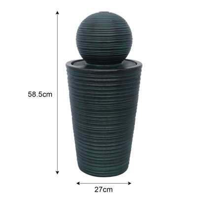 Round Ball Solar Water Feature With Aquatic Cleaner