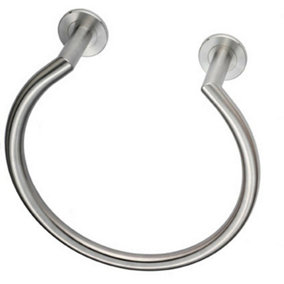 Round Bar Open Towel Ring Concealed Fix 90.5mm Proj Stainless Steel