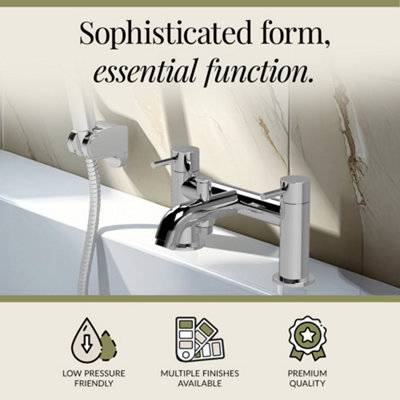 Round Bath Shower Mixer Tap with Shower Kit - Chrome - Balterley