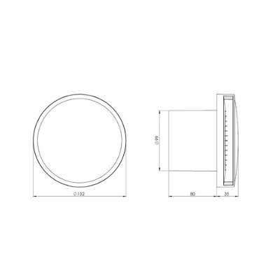 Round Bathroom Extractor Fan 100mm / 4