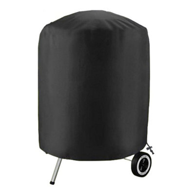 Round BBQ Cover Waterproof Grill Cover Oxford Fabric Outdoor BBQ Cover UV protection Dust-Proof Windproof Weatherproof 73cm Dia