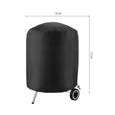 Round BBQ Cover Waterproof Grill Oxford Fabric Outdoor BBQ Cover UV protection Dust-Proof Windproof Weatherproof 73cm Dia - 6