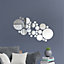 Round Big 3D Crystal Mirror Stickers Nursery Home Decoration Gift Ideas 28 pieces