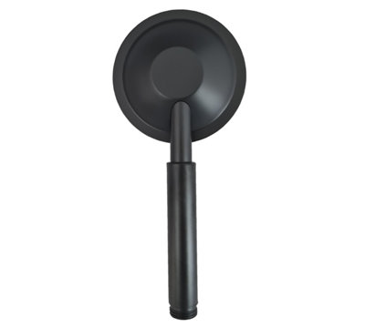 Round Black Matt Finish Handset Handset For Bath Mixer Tap Or Shower Black Matte