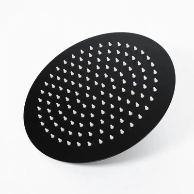 Round Black Matt Finish Handset Handset For Bath Mixer Tap Or Shower Black Matte - 4