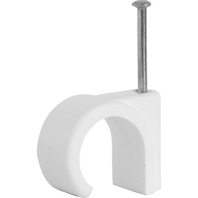 ROUND CABLE CLIPS 10mm (100) WHITE