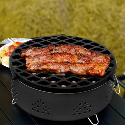 いいネット通販 - 全国送料無料でお届けします BBQ Iron Cast Round Shop Grill Grate Fire Charcoal Heat High バーベキュー・調理用品