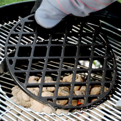 Round Cast Iron BBQ Grill High Heat Charcoal Fire Grate Grill Parts 30cm D