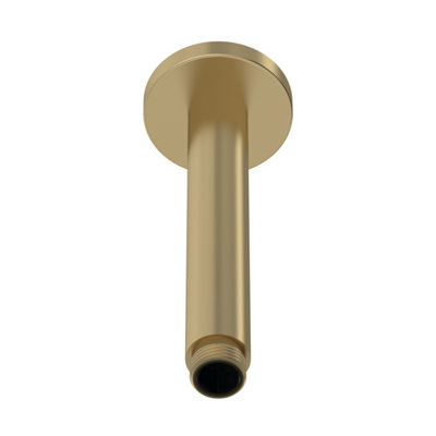 Round Ceiling Mount Shower Arm 150mm - Brushed Brass - Balterley