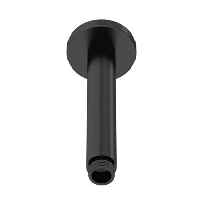 Round Ceiling Mount Shower Arm 150mm - Matt Black