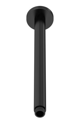 Round Ceiling Mount Shower Arm - 300mm - Matt Black