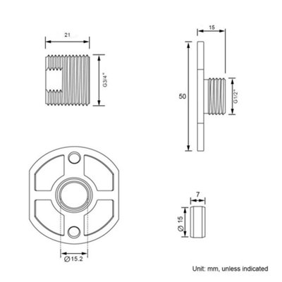 Round Chrome Thermostatic Shower Mixer Bar Valve & Riser Rail + Hose + Head