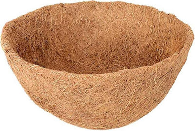 Round Coco Liner Coconut Shell Flower Pot Planter 16" DIY at B&Q