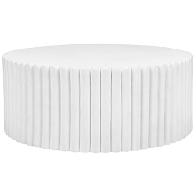 Round Coffee Table White POZZA