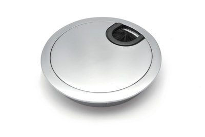 Round Computer Metal Grommet 60mm for Desk Table Cable Tidy Wire Cover - Aluminium Price Comparisons | Compare The Build