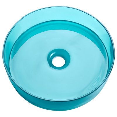 Round Countertop Basin 360 mm Turquoise TOLOSA