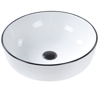 Round Countertop Basin 420 mm White XERT