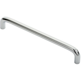 Round D Bar Cabinet Pull Handle 170 x 10mm 160mm Fixing Centres Chrome